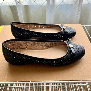 Vince Camuto Black Bow Ballet Flats